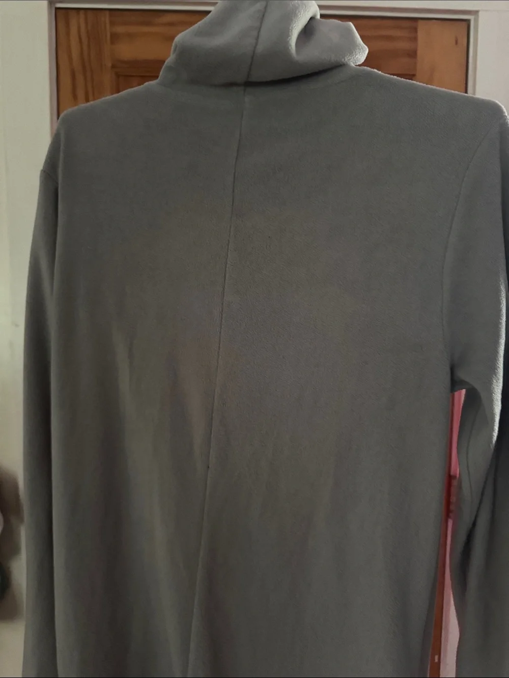 Gray Hooded Raccoon Fleece Zip-Up